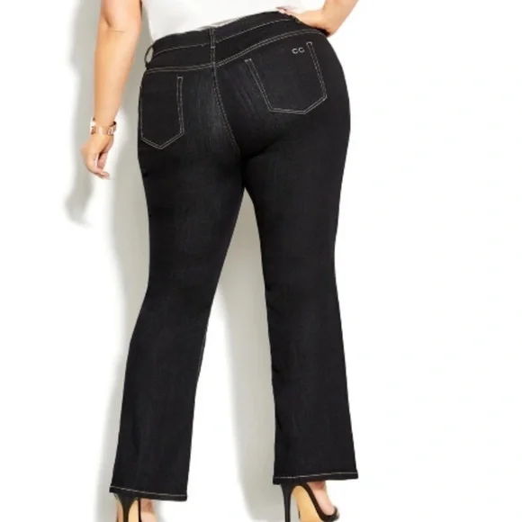 CITY CHIC Jeans 
CC Short Bootleg Jean - black - Picture 4 of 6